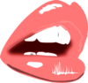 Glossy Human Woman Lips Baby Pink Image